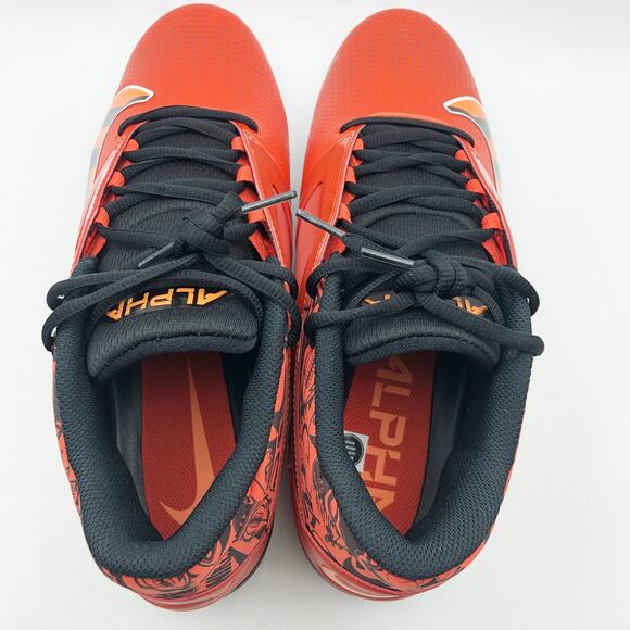 Nike Mens Alpha Menace 4 Pro NRG Molded Football Cleats Size 7 Orange Black NWOB - Picture 8 of 11